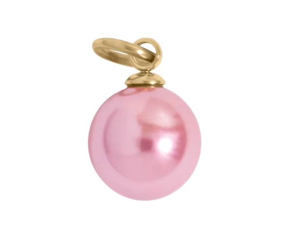 18K PVD Stainless Steel Pink Glass Pearl